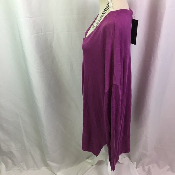 Worthington V Neck Hi Low Sweater Lavender Large - Picture 7 of 15